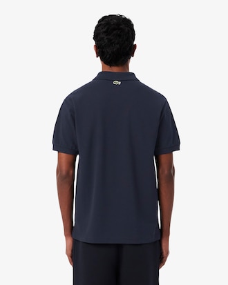 Polo de corte cl&aacute;sico de petit piqu&eacute; estampado