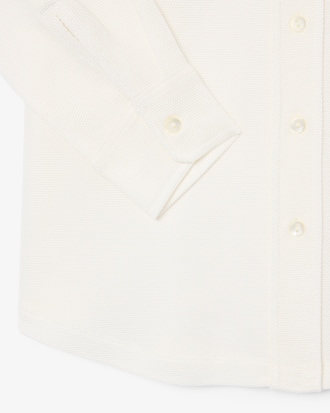 Polo de Manga Longa em Piqu&eacute; - Modelagem ajustada