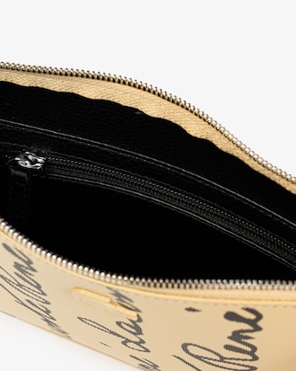 Bolsa Clutch Anna de Lona Granulada e Piquet