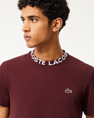 Remera De Pique Con Cuello Jacquard