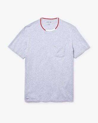 Camiseta de pijama com mangas curtas e decote careca em três tons