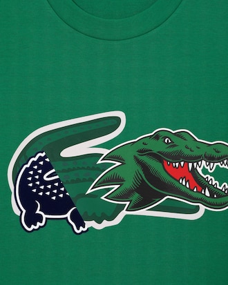 Camiseta masculina Holiday Relaxed Fit com crocodilo grande