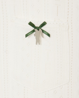 Campera de punto pointelle de corte ajustado