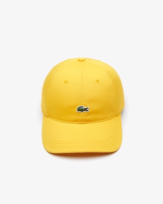 Bon&eacute; masculino em algod&atilde;o com tira contrastante e crocodilo