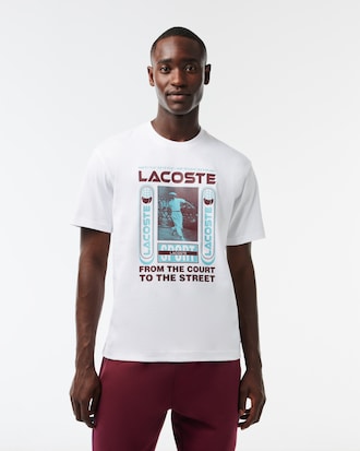 Camiseta Relaxed Fit com estampa de René Lacoste
