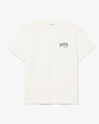 Camiseta de Jersey Pesado de Algod&atilde;o com Detalhe Bordado