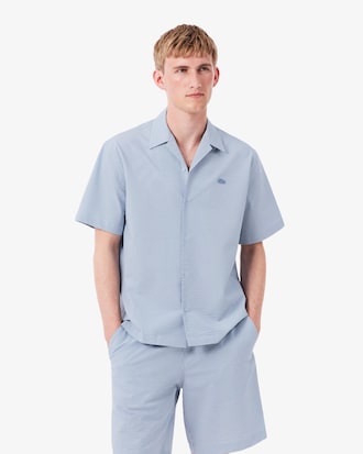 Camisa em Seersucker de Caimento Relaxado