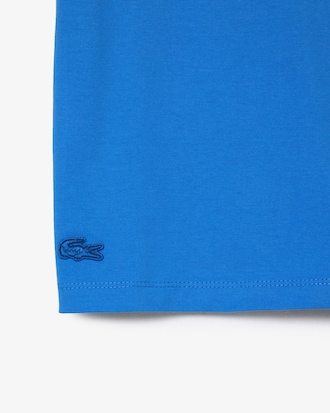 Camiseta feminina Lacoste x Netflix em jérsei de algodão