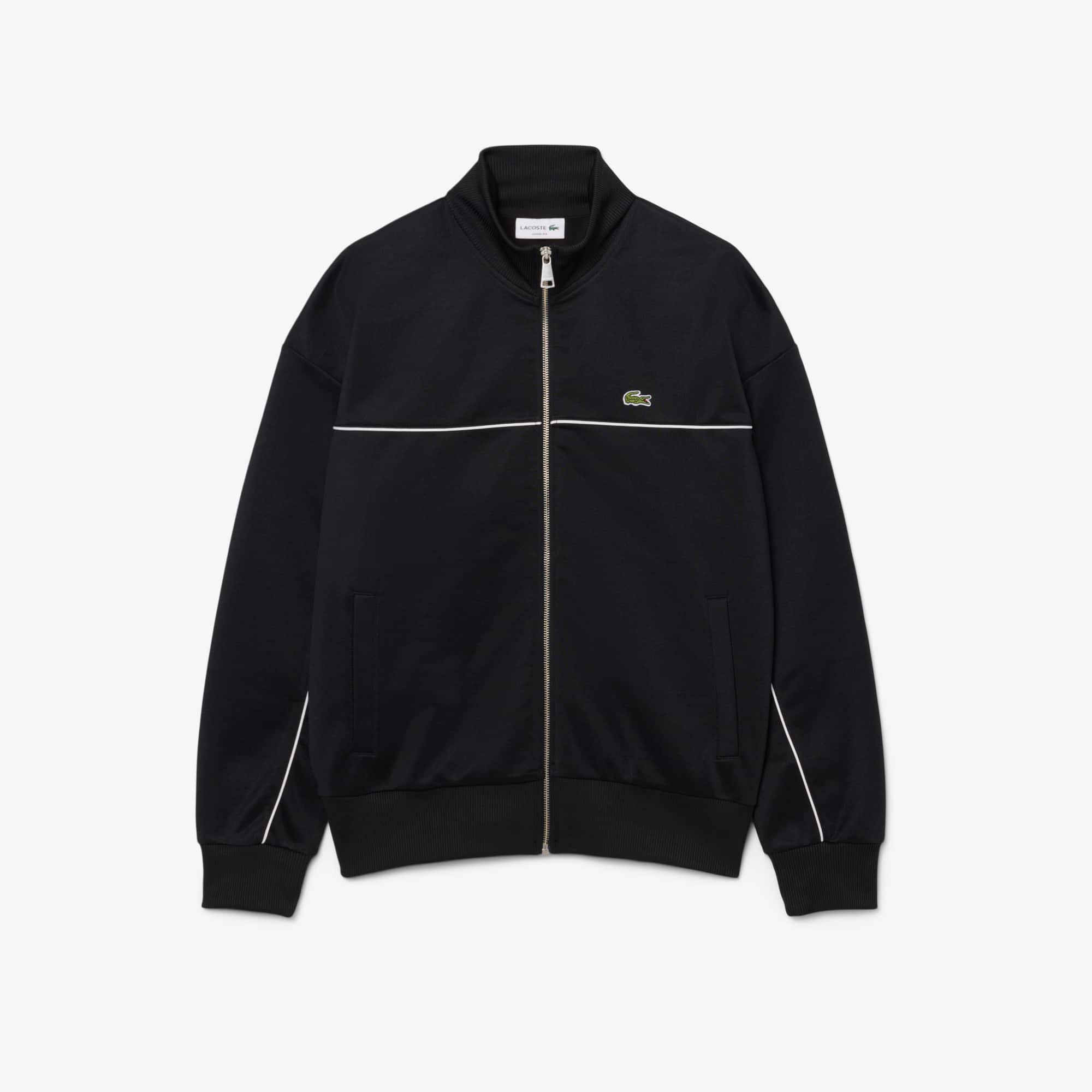 Moletom com Zíper e Detalhes Contrastantes - Moletons Masculinos