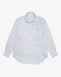 Camisa de Linho Listrada Oversized