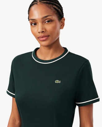 Vestido Camiseta em Jersey com Detalhe de Acabamento