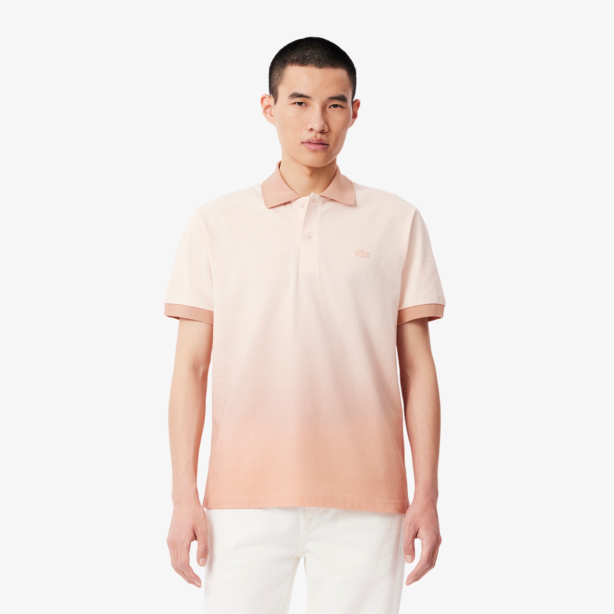 【LIDNM】Te/Ca Milled Light Polo Camisa com Estampa Polo Ombré Print L.12.12 Lacoste