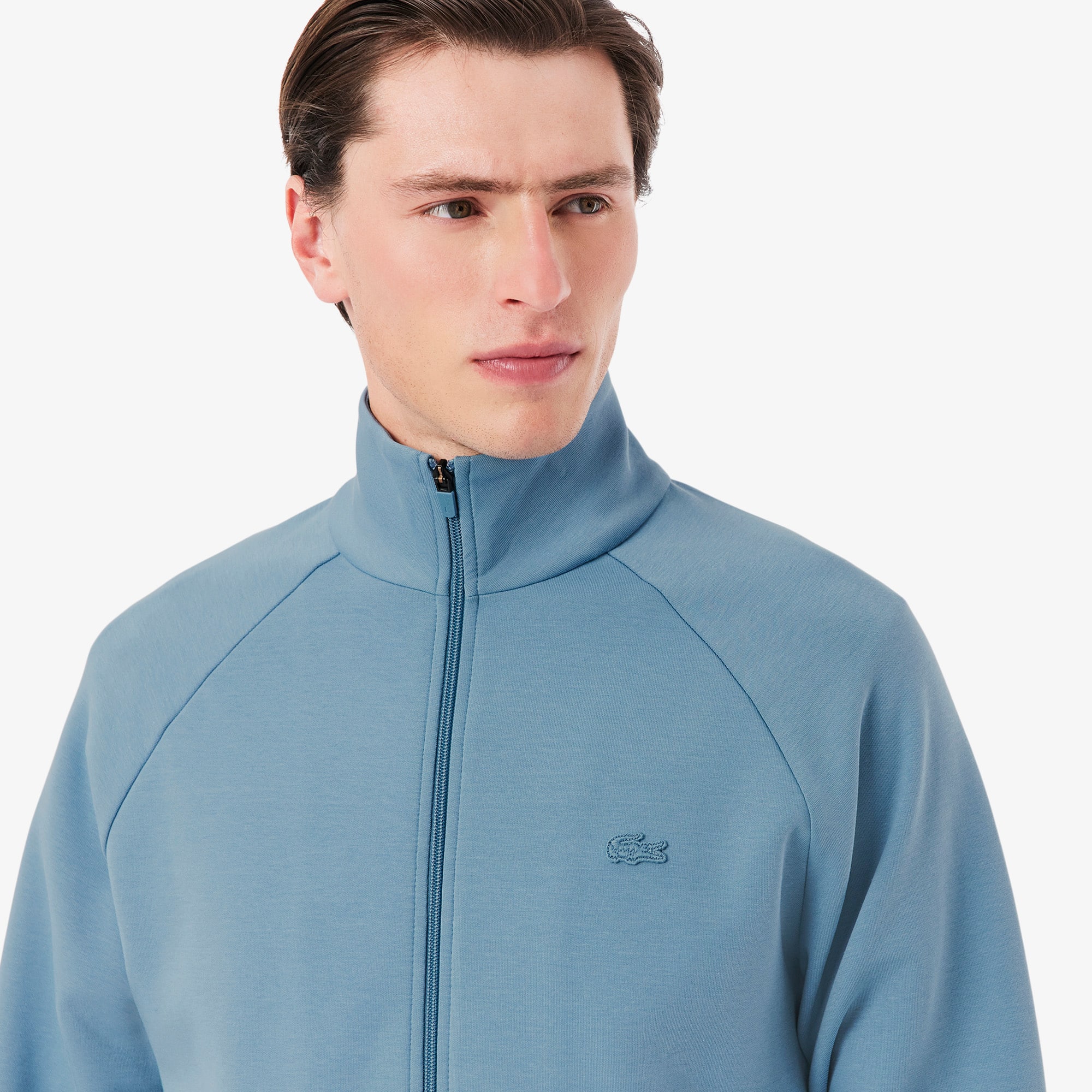 パステル Casaco Dupla Face com Ziper com Mangas Raglan Lacoste