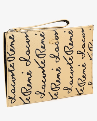 Bolsa Clutch Anna de Lona Granulada e Piquet