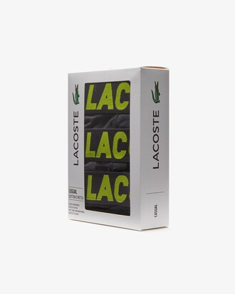 Pack de tres calzoncillos de hombre Lacoste con estampado n&aacute;utico