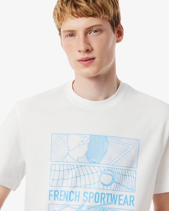 Remera de Algodón Tenis Court Estampada