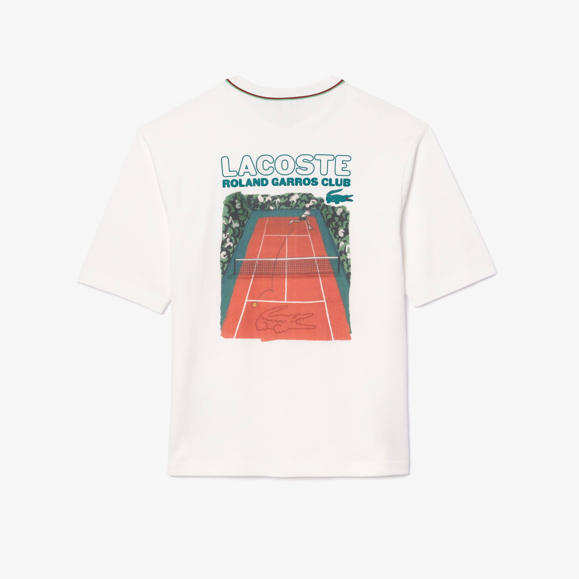 Camiseta com Estampa nas Costas Edição Roland Garros Lacoste