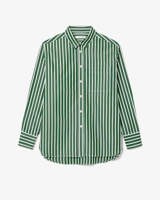 Camisa Oversize Ml Popeline Seasonal com Bolso
