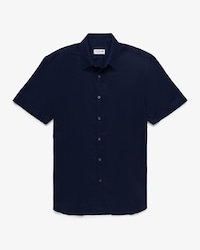 Camisa de Algod&atilde;o de Mangas Curtas de Caimento Regular