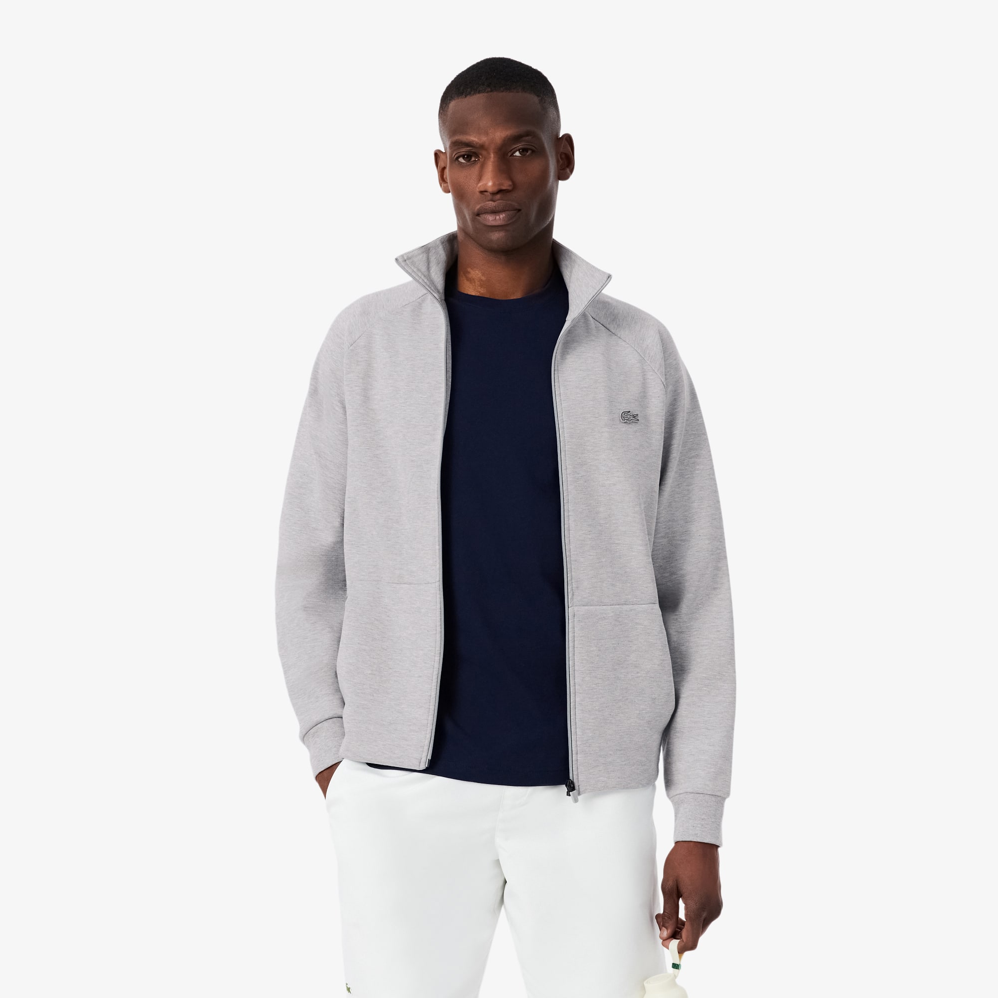 Casaco Dupla Face com Ziper com Mangas Raglan Lacoste Casaco Dupla Face com Ziper com Mangas Raglan Lacoste