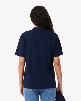 Camisa Polo Fluid Piqu&eacute; Ajuste Folgado