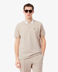 Polo Con Monograma En Jacquard Fit Cl&aacute;sico