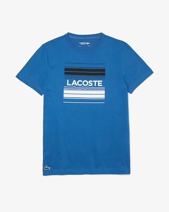 Camiseta masculina Lacoste SPORT em algodão orgânico com logo estilizado