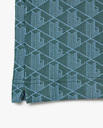 Polo Cl&aacute;ssico Fit em Jacquard Monograma