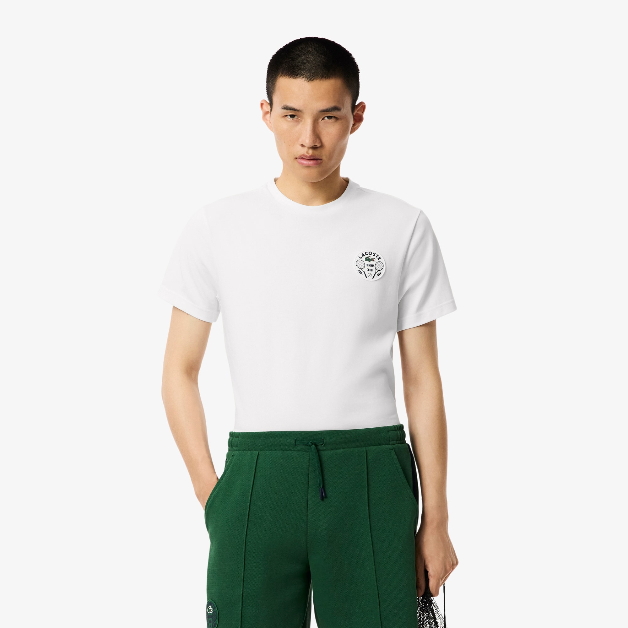 Camiseta Lacoste Original com Emblema de Tênis Ultra Dry