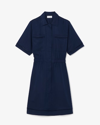 Vestido-Camisa Fluido de Mistura de Linho
