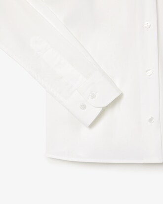 Camisa Slim Fit com Gola Canelada em Popeline