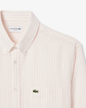 Camisa Regular Fit Listrada em Linho