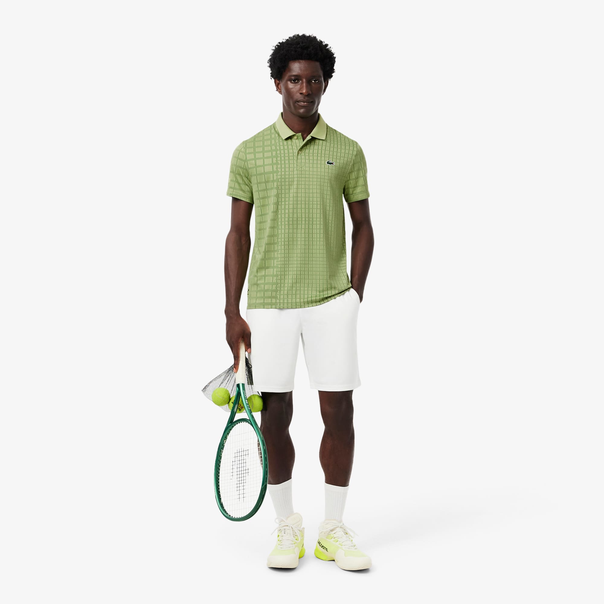 Polo Masculina Lacoste Tennis Malha Stretch Daniil Medvedev