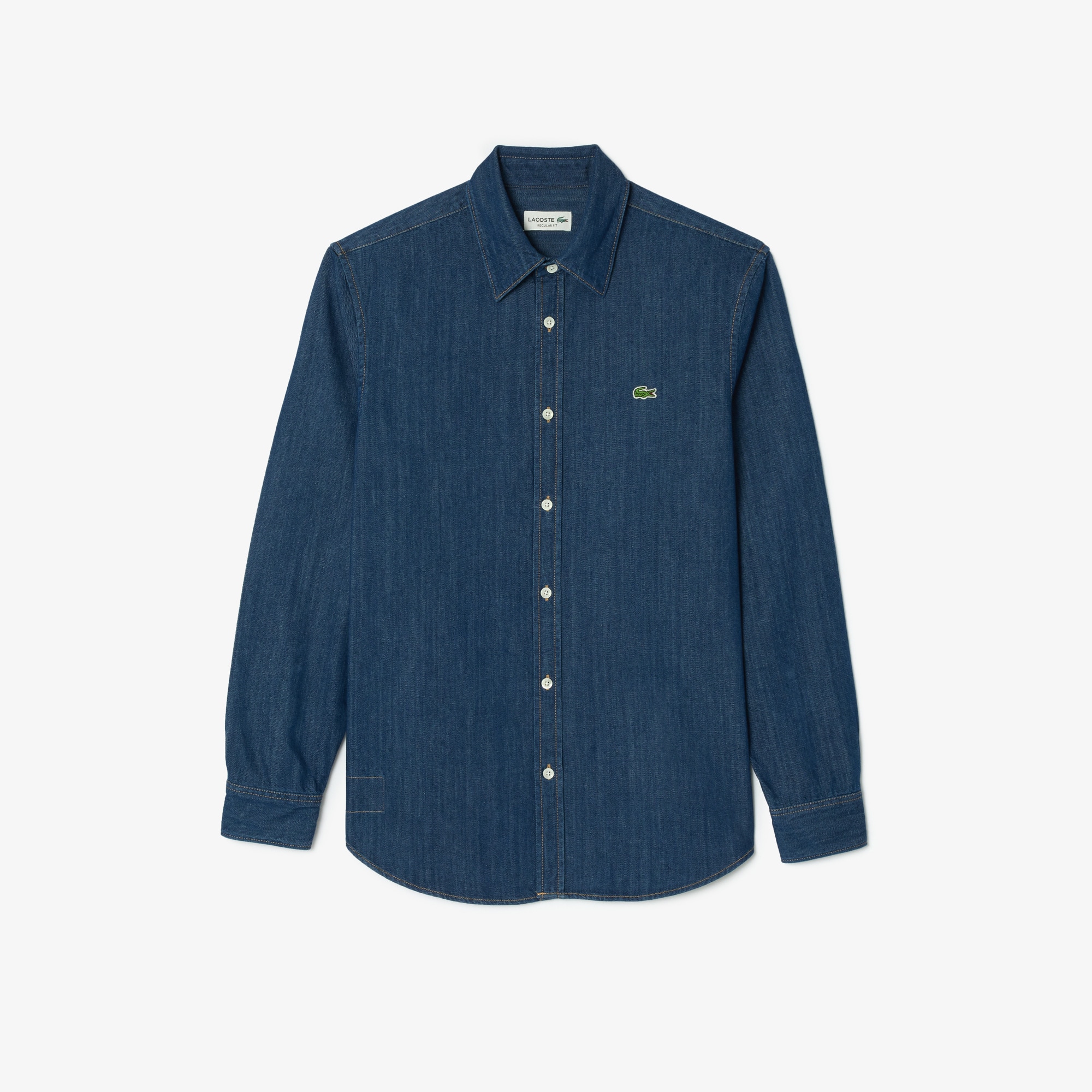 Camisa Jeans Masculina Manga Longa Lacoste em Denim