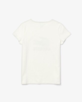 Camiseta infantil em algod&atilde;o com estampa de logo