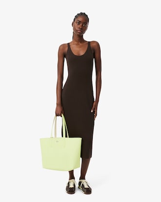 Vestido Longo Sem Mangas em Tric&ocirc; Canelado