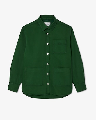 Camisa Overshirt em Denim Oversized