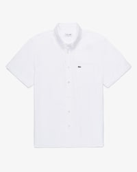 Camisa Regular Fit de Manga Curta em Oxford