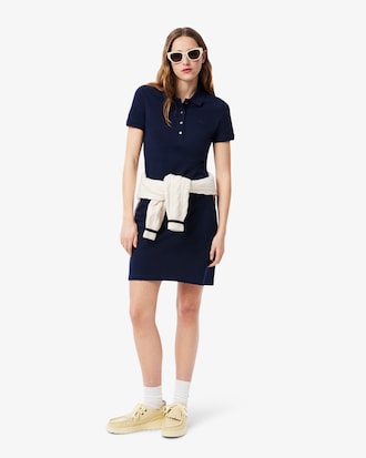 Vestido Estilo Polo De Piqu&eacute; Elastizado Slim Fit