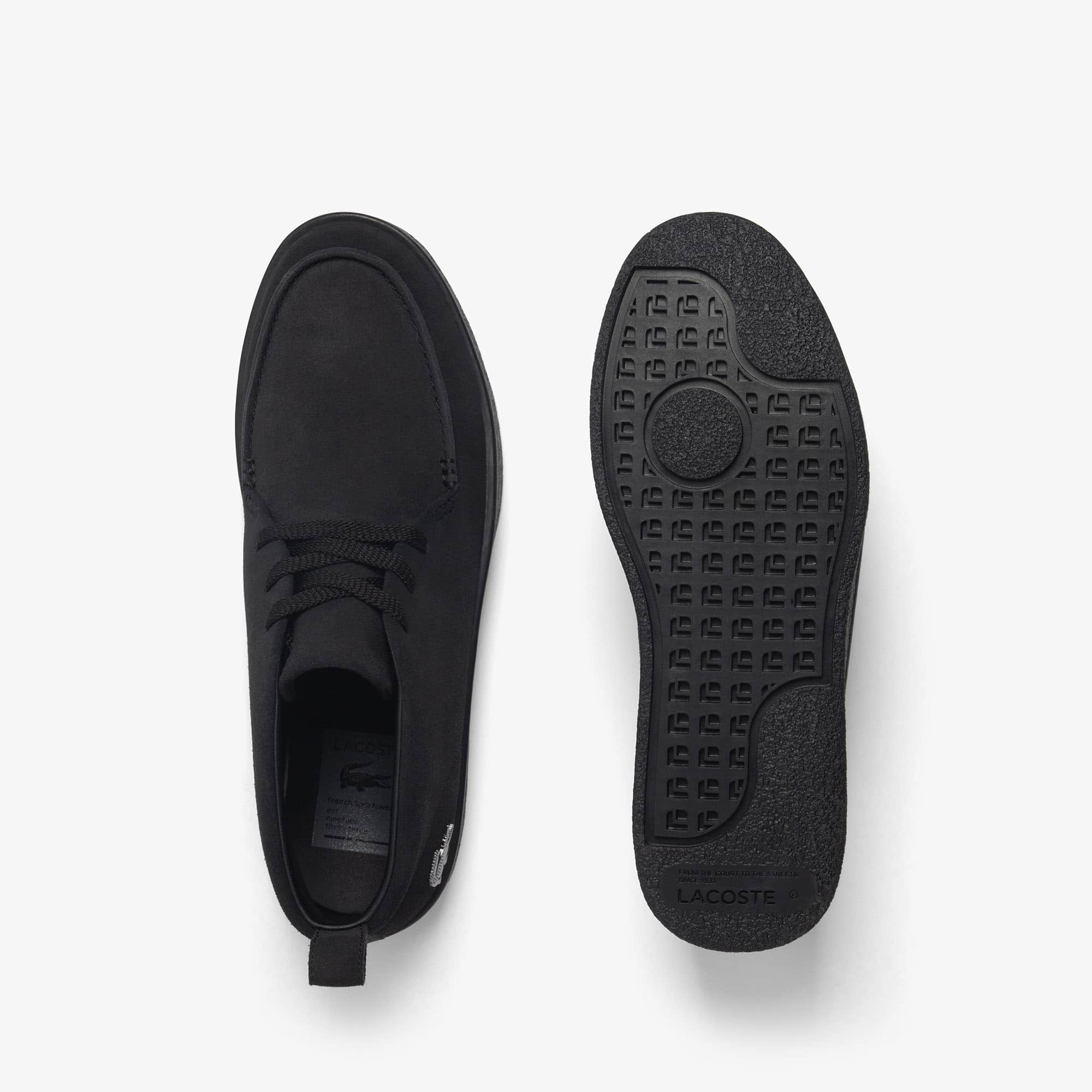 Tênis Masculino Preto Lacoste Baseshot Chukka em Camurça
