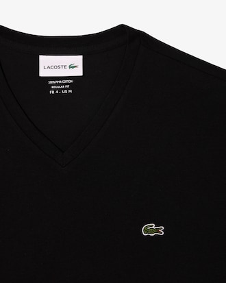 Camiseta de Algod&atilde;o Pima Leve com Gola V