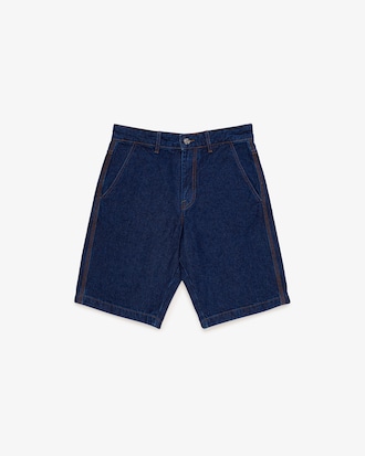 Shorts De Denim Elastizado Straight Fit
