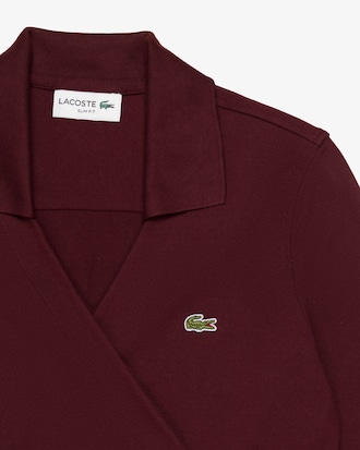 Vestido Polo Transpassado em Mini Piqu&eacute; Stretch