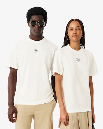 Camiseta em Algod&atilde;o com Estampa Assinada