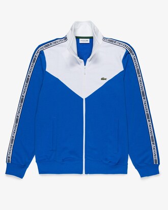 Moletom Masculino com Z&iacute;per e Fita de Assinatura na Lateral