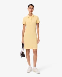 Vestido Estilo Polo De Piqu&eacute; Elastizado Slim Fit
