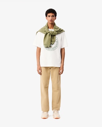 Camiseta de Algod&atilde;o Pesado estampada com Caimento Solto