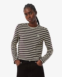 Long Sleeved Striped Jersey T-shirt