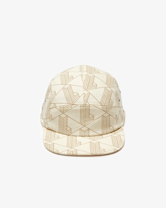 Bon&eacute; unissex Girolle Lacoste em sarja de algod&atilde;o com estampa de monograma