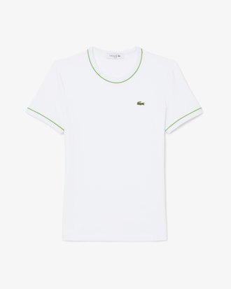 Camiseta de Malha com Acabamento Contrastante